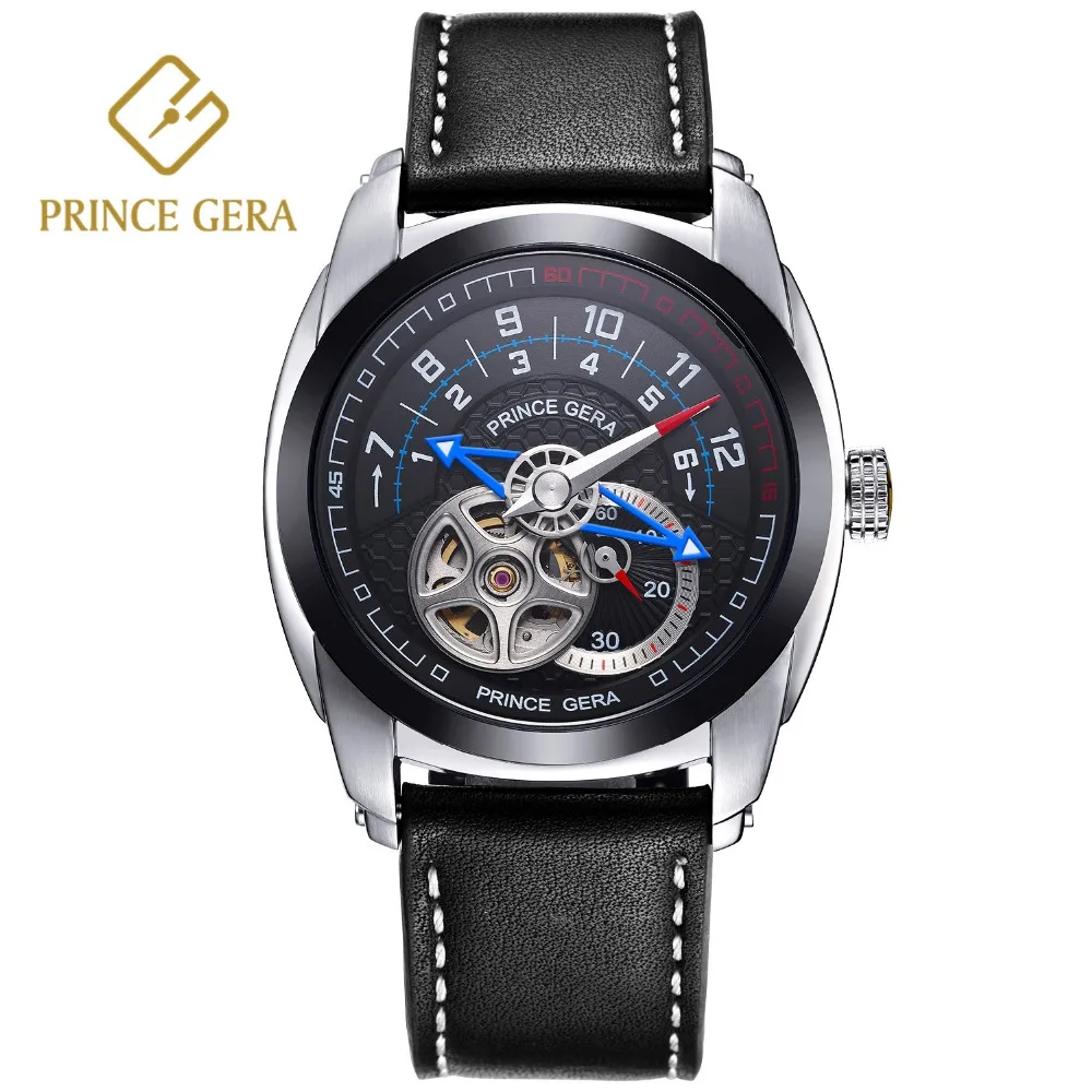 PRINCIPE GERA degli uomini di Orologi Meccanici Automatici di Modo Unico di  Scheletro Della Vigilanza Auto Da Corsa Orologio Da Polso Cinturino In  Pelle Orologio Da Polso Impermeabile|reloj fashion|reloj relojrelojes  waterproof -