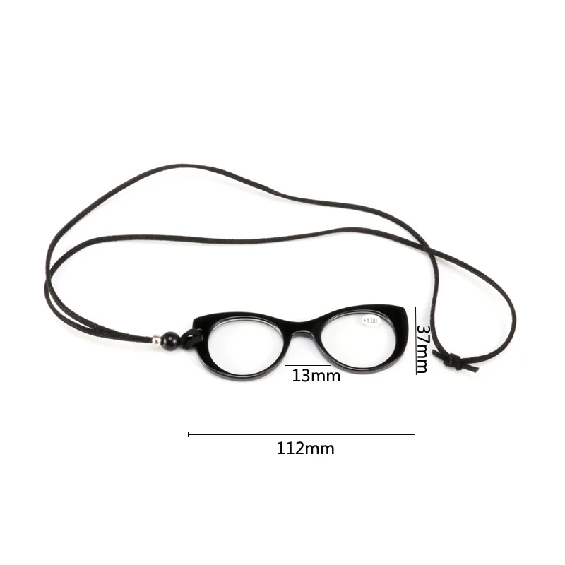 Iboode портативные подвесные очки для чтения шеи для женщин и мужчин кошачьи глаза кулон ожерелье дальнозоркость пресбиопические очки+ 1,0 до+ 3,5