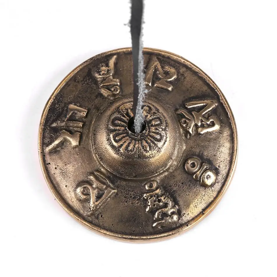 Tibetan Tingsha Cymbals Buddhism Handmade Brass Finger Cymbals Bells Religious Buddhist Musical Apparatus
