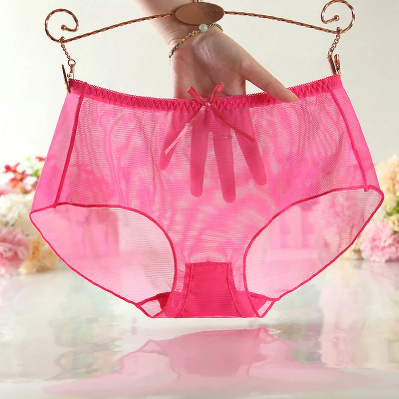 

New 11 Soild Colors Briefs Sexy Panties Transparent Panties Women Panties Mid-Rise Seamless Panties L-XXXL