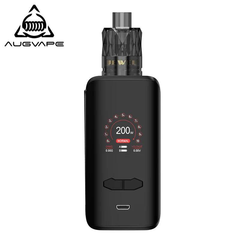 

Augvape VX200 Box Mod Kit With Disposable Jewel Subohm Tank 200W 1.3 Inch Color Display Dual 18650 Battery Electronic Cigarette