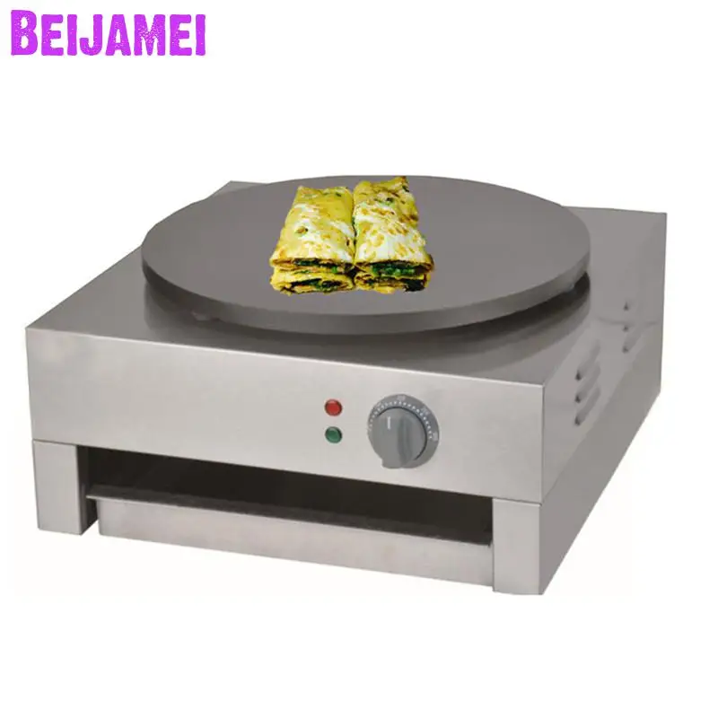 

BEIJAMEI Single Plate Commercial Crepe Maker Making Machine Electric Non-stick Teflon Pancake Making Machine Price