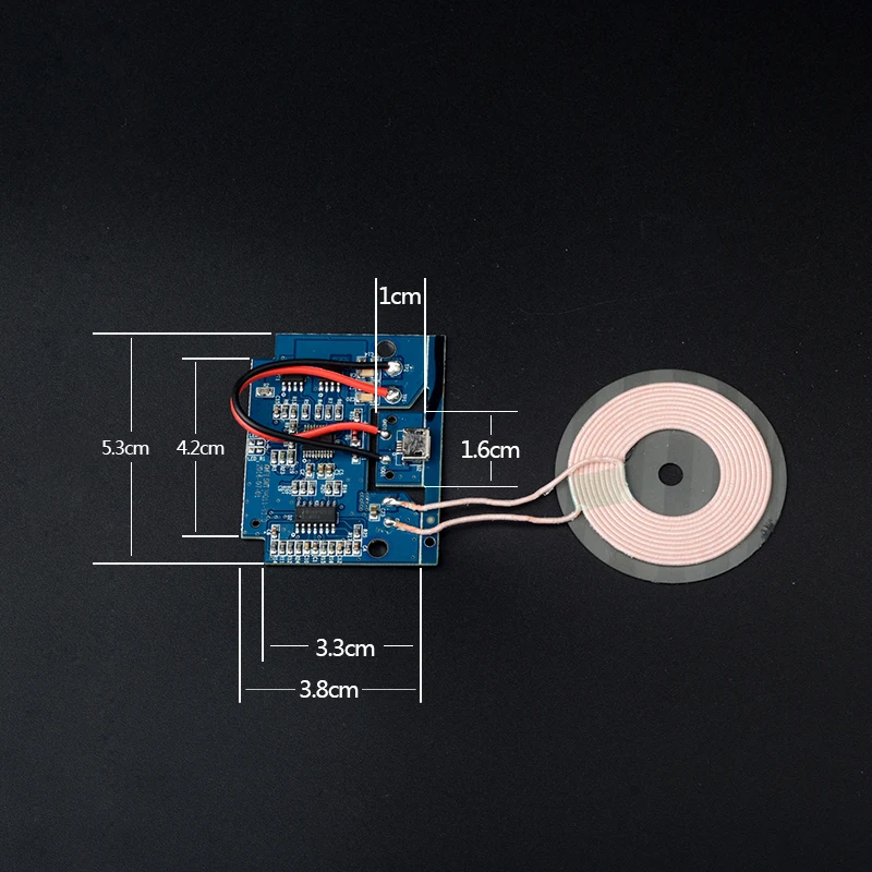 Беспроводное зарядное устройство PCBA Быстрая зарядка для iPhone8/X Вход 5V2AQC2. 0 Выход 5v1a DIY школа учат микро USB для Sumsung S7/S8/S9