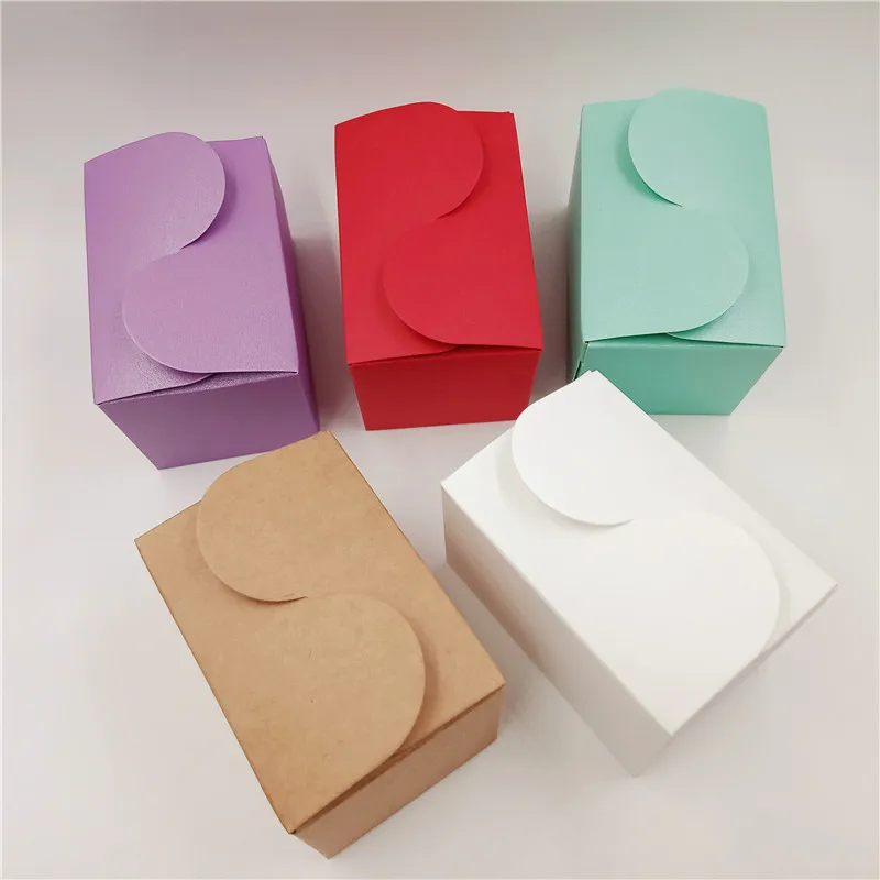 200Pcs 9*6*6cm Colorful Paper Box Jewelry Accessories Packaging Boxes Wedding Party Lilac/Nut/Candy/Gift/Necklace | Украшения и