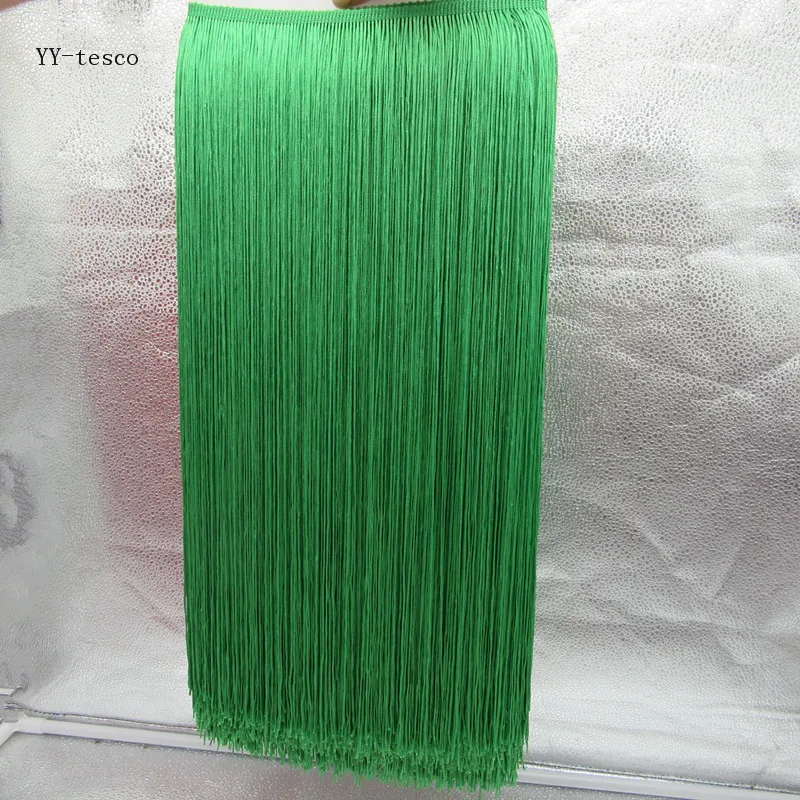 1 ярдов 50 см широкая бахрома отделка кисточка кружева флуоресцентная зеленая бахрома отделка Кружева для DIY латинское платье сценическая одежда аксессуары - Цвет: green