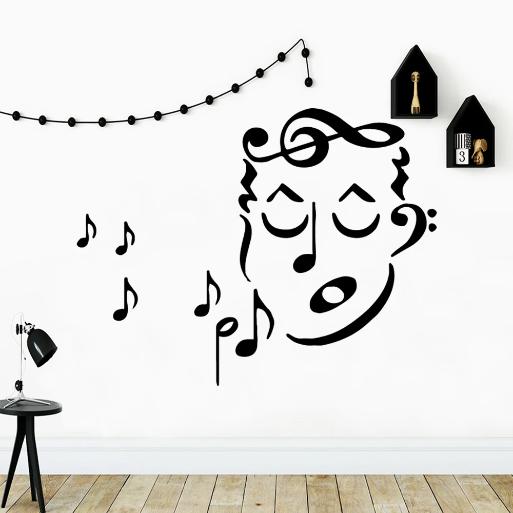

Cartoon Music Home Decor Vinyl Wall Stickers For Kids Room Living Room Home Decor Waterproof Wall Art Decal
