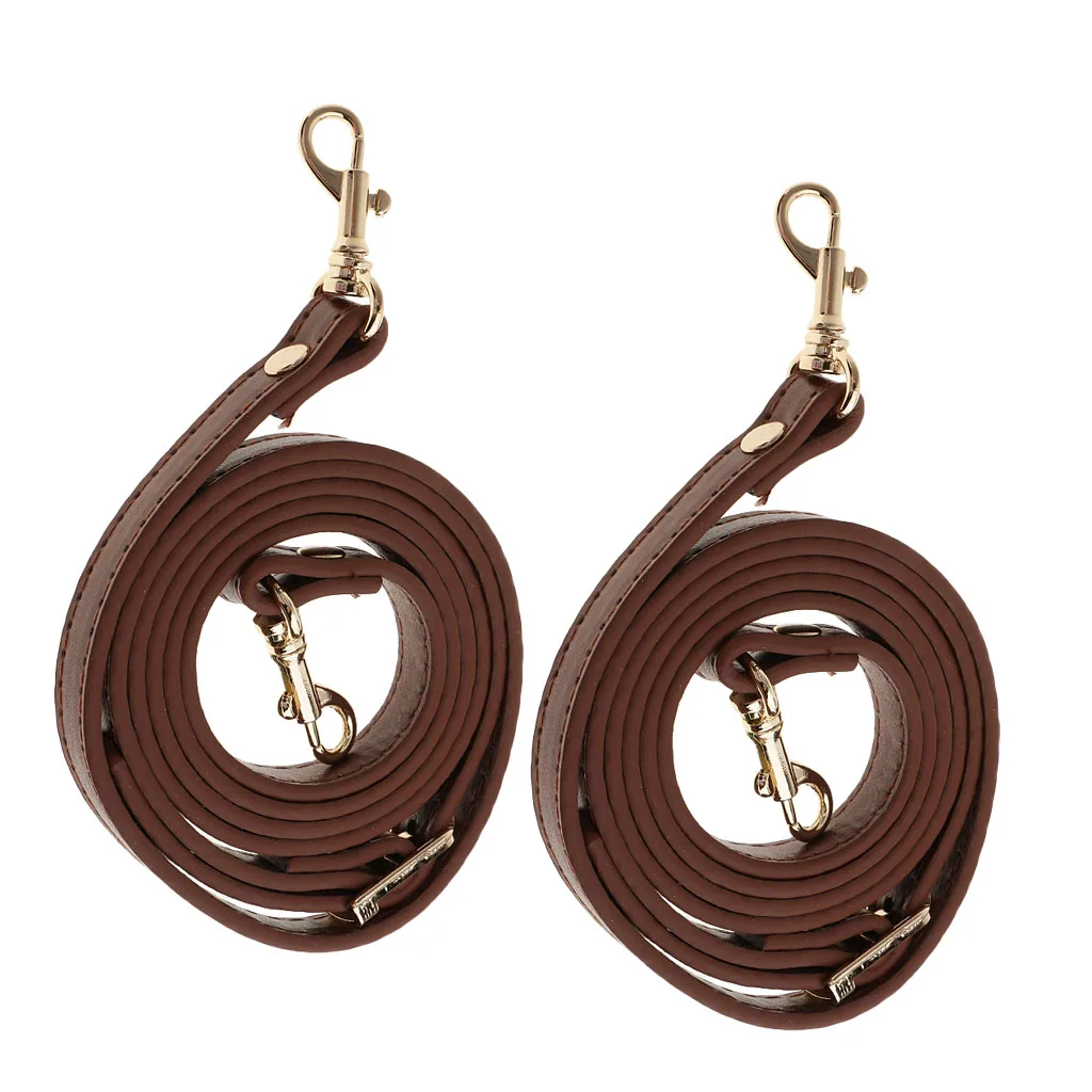 2pcs Handbag Strap Handbag Strap Replacement DIY Purse Handle Leather Purse Handle Bag Accessories with Metal Clasp 120 cm