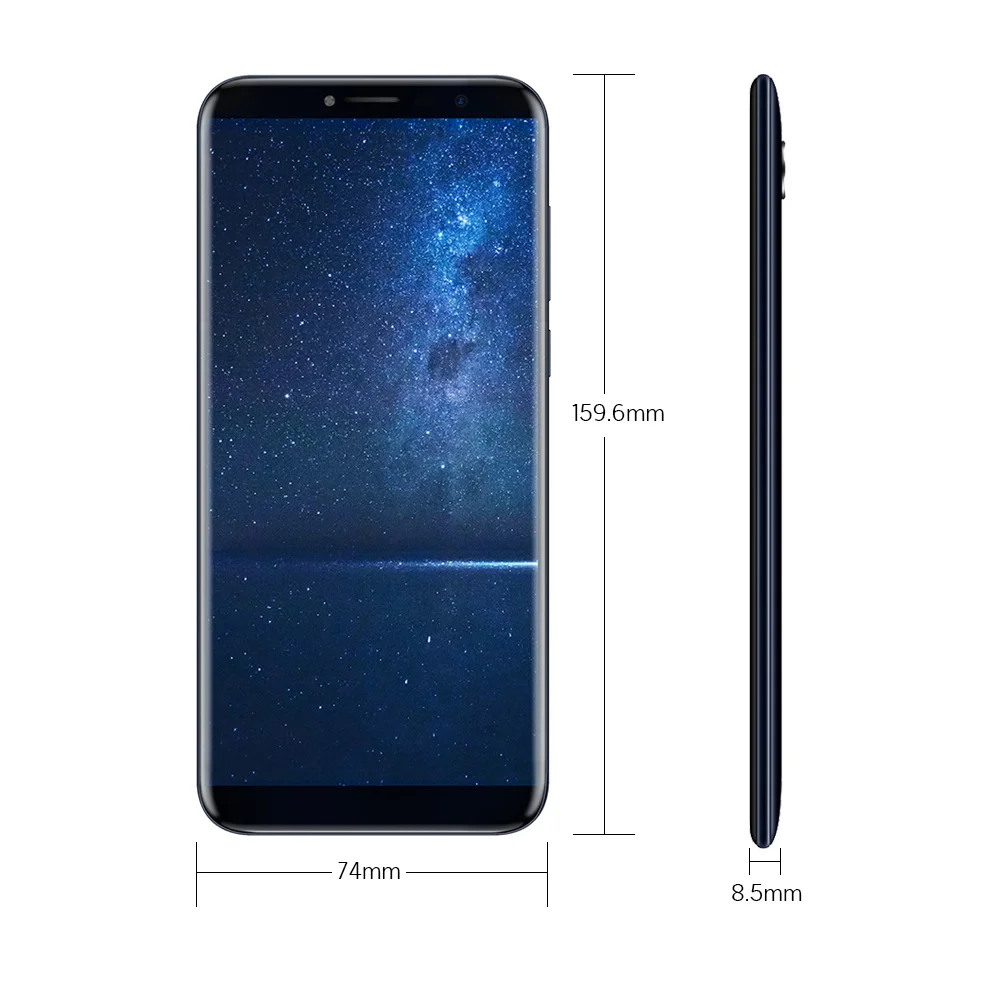 Cubot X18 телефоны Две sim карты 5 7 &quotHD + 18:9 Finger ID MT6737T четырехъядерный 3 ГБ 32 Гб Смартфон