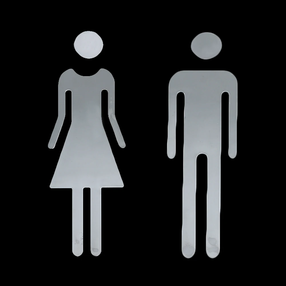 2Pcs/Set New Fashion MEN & WOMEN Door Sign Signal Card Toilet/Loo/Bathroom/Restroom/WC Adhesive Plaque Bathroom Parts 2Pcs/Set New Fashion MEN & WOMEN Door Sign Signal Card Toilet/Loo/Bathroom/Restroom/WC Adhesive Plaque Bathroom Parts