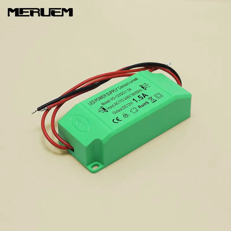 3 шт./лот DC12V 1.5A источник питания светодиодный драйвер 18 Вт адаптер Освещение