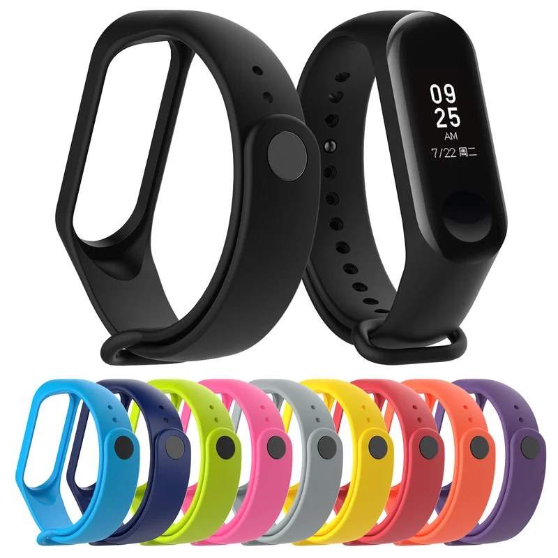 Оригинальный цветной силиконовый браслет для Xiaomi Mi Band 4 сменные браслеты 3