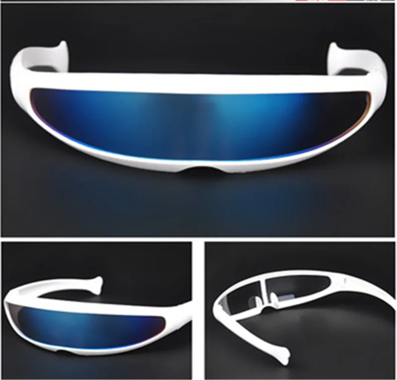 

Futuristic Narrow Cyclops Sunglasses Laser Personality Mirrored Lens Costume Eyewear Glasses Funny Party Mask Decoration