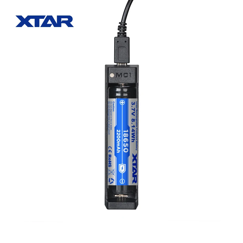 Оригинальное интеллектуальное зарядное устройство XTAR MC1 USB для литиевых батарей