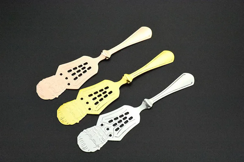 head designs cocktail Absinthe metal spoons stailess steel bar cocktail spoon