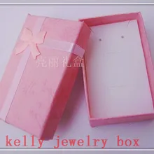 24 шт./лот розовая бумажная шкатулка для драгоценностей 5x8x2,5 см колье серьги кулон витрина упаковочная коробка украшения в подарок подарочная коробка