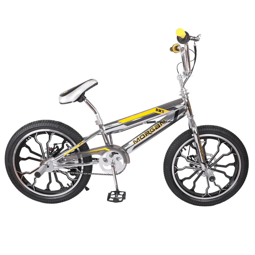 HILAND 20'' 20 inch BMX Bike Freestyle Steel Bicycle Double Caliper Brake Show Bike Stunt Acrobatic Bike Alloy Complete Wheel