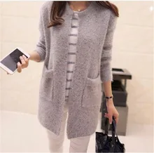 Sweaters Long Coat Cardigan Women Sweater 2019 Spring Autumn Knitted Jacket and Coats Fashion Crochet Tops Female Clothes Black