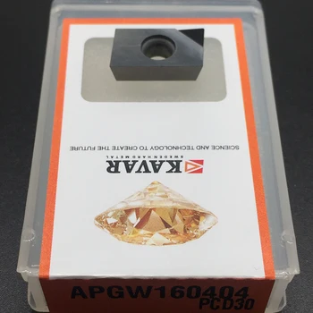 

2pcs APGW160404 PCD30 Insert Diamond blade tools High cost performance