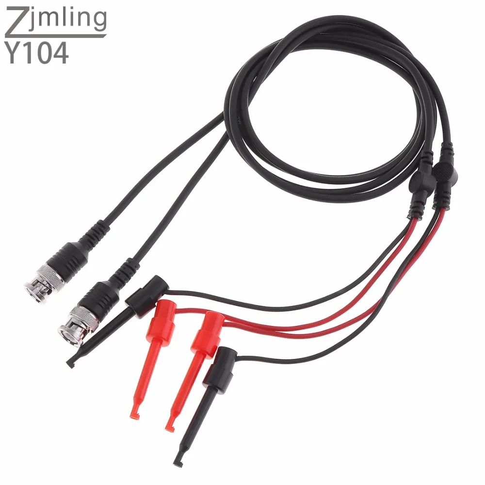 

ZJMLING 2pcs P6100 Oscilloscope Probe Kit 100MHz Scope Clip Test Probe Cable 1X / 10X Switchable