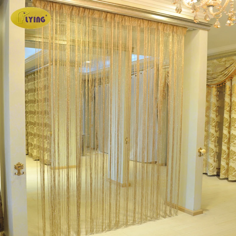 

Flying Shiny Tassel String Curtain Window Door Divider Sheer Curtains Home Decor Valance Room Fly Screen Blind Straight Bedroom