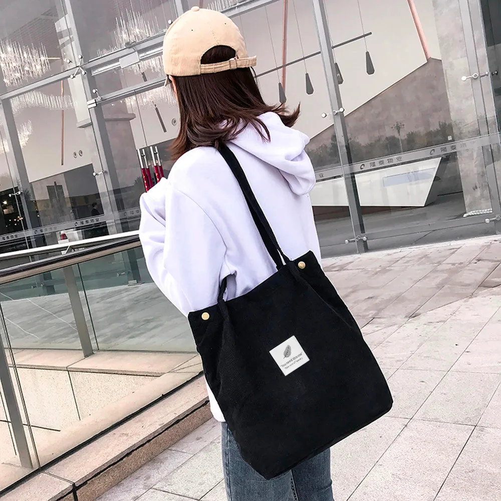 

25##25New famous brand women messenger black Fashion Women Corduroy Pure Color Shoulder Bag Satchel Tote Hand Bag Travel Bag