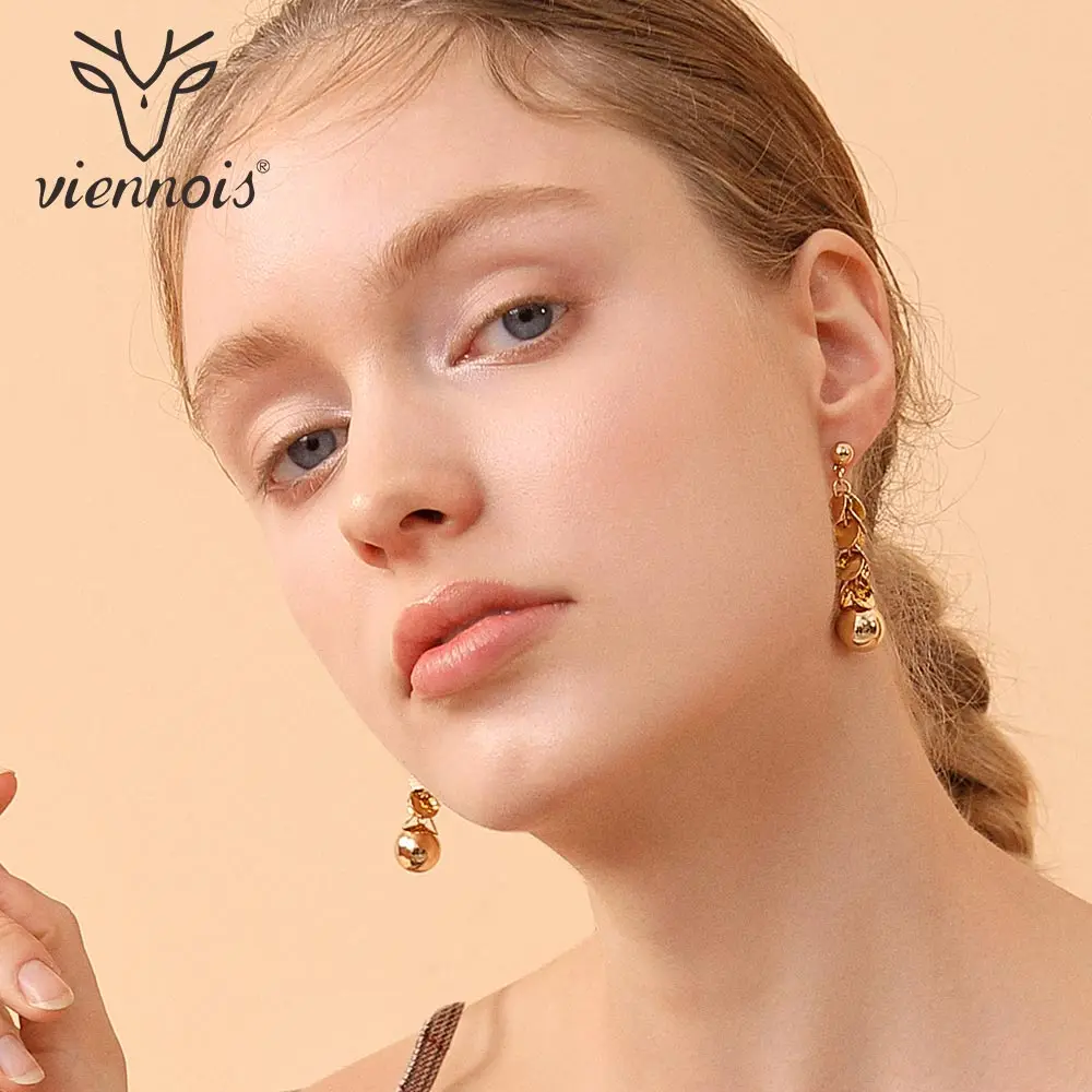 Женские серьги подвески Viennois круглые с кисточками ювелирные украшения для