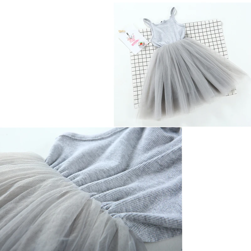 B&N Hot sale Spring Summer Girl Dress Cotton Casual kids Dresses With Mesh Dance Party Princess Children Costume10