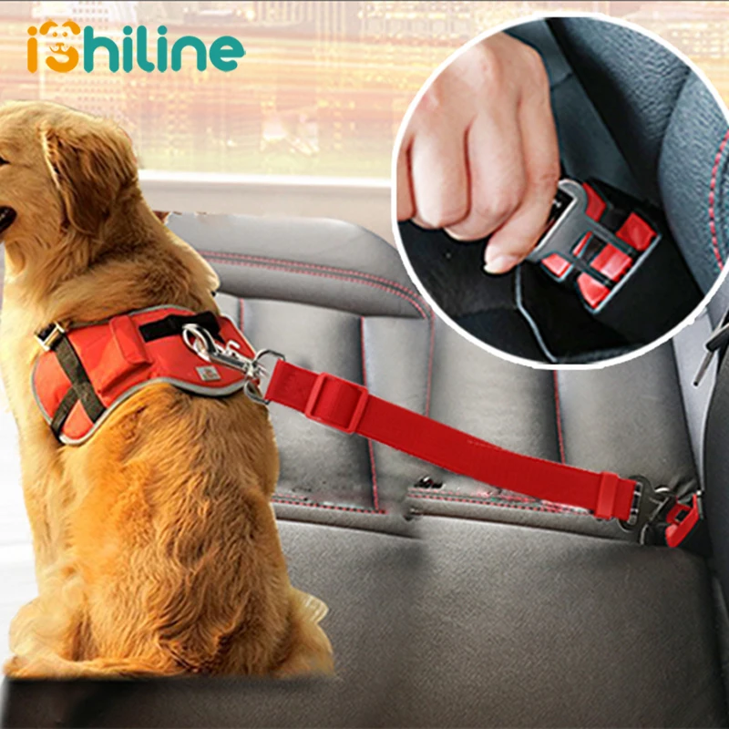 

Vehicle Car Pet Dog Seat Belt Puppy Car Seatbelt Harness Lead Clip Pet Dog Supplies Safety Lever Auto Traction Products
