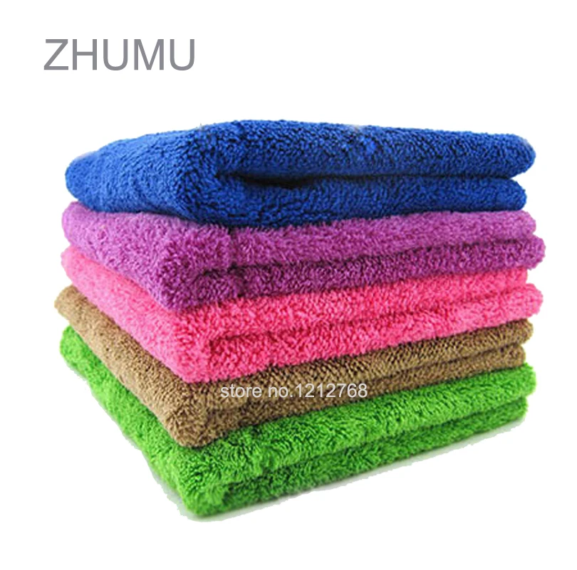 

10pcs microfiber cleaning towel car washing towel super soft and thick size 25X25cm