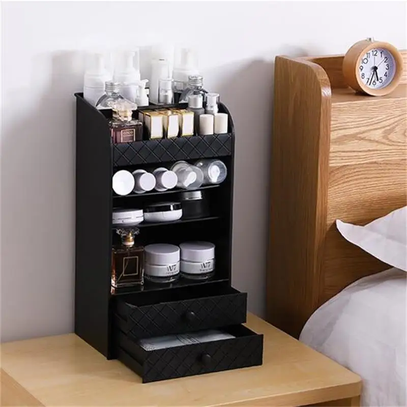 Plastic Jewelry Cosmetic Storage Box Small Drawer Organizer Box Multi-functional Desk Sundries Make