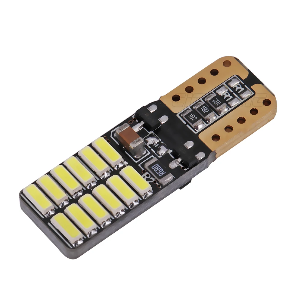 1 шт./лот T10 Светодиодная Лампа 194 Led Canbus 24SMD 4014 автомобильная светодиодная