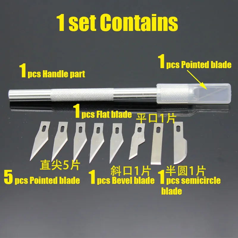 Factory direct Non-slip paper model making tool metal carving pen knife cutting hook paper cutting high precision knife in Box