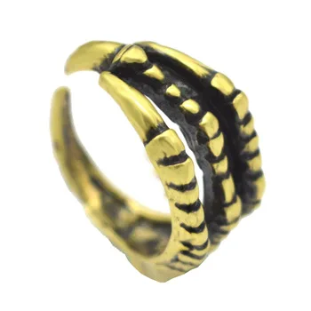 Kinitial 10Pcs Retro Burnished Eagle Toe Ring Encircle Girl Adjustable Animal Bird Paw Claw Ring