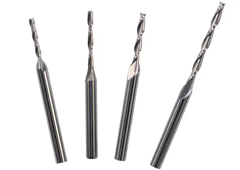 

3.175mm 1/8" 2 Flute Carbide Spiral End Mills Router Bit 22mm CEL