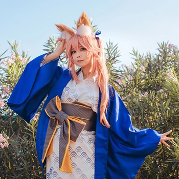 Индивидуальный размер Fate Grand заказ третий юбилей tamamo no Mae/Kiyohime/Fate X костюм кимоно для косплея платье аниме одежда наряды - Цвет: Tamamo no Mae