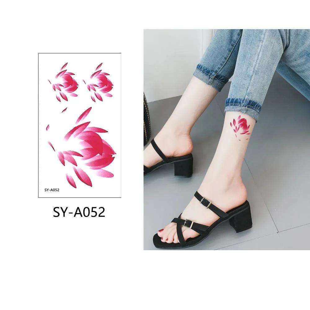 Glaryyears 15 листов временные цветные тату наклейки поддельные тату растения флеш-тату водонепроницаемые маленькие боди-арт Мода для мужчин и женщин - Цвет: SY-A052