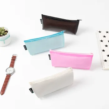 

Lovely Laser Iridescent Pencil Case Bag PU Holder Makeup Brushes Bag Kids Gift For School Student Stationery BTS Office Supplies