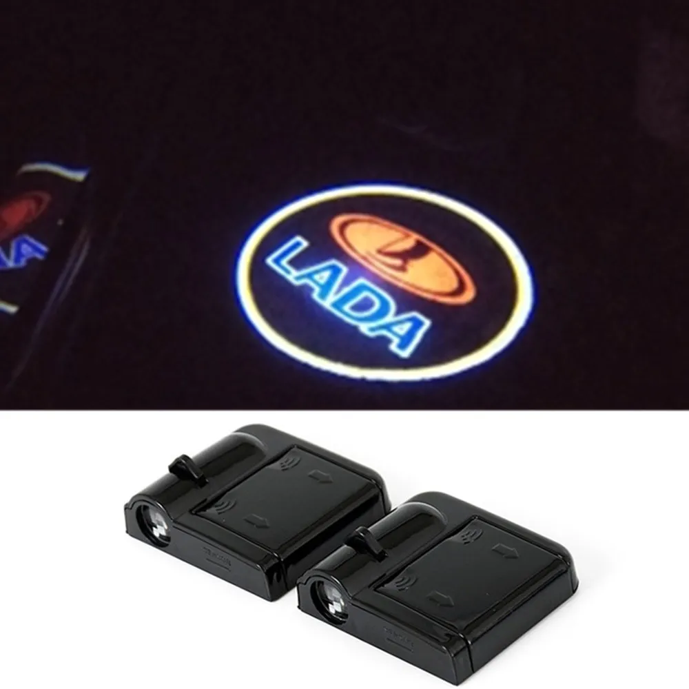 

2X LED Car Logo Door Projector Light For Lada Granta Kalina 2 Largus Priora Niva Samara Vaz Signet 4x4 Xray 2110 2109 2107 2106