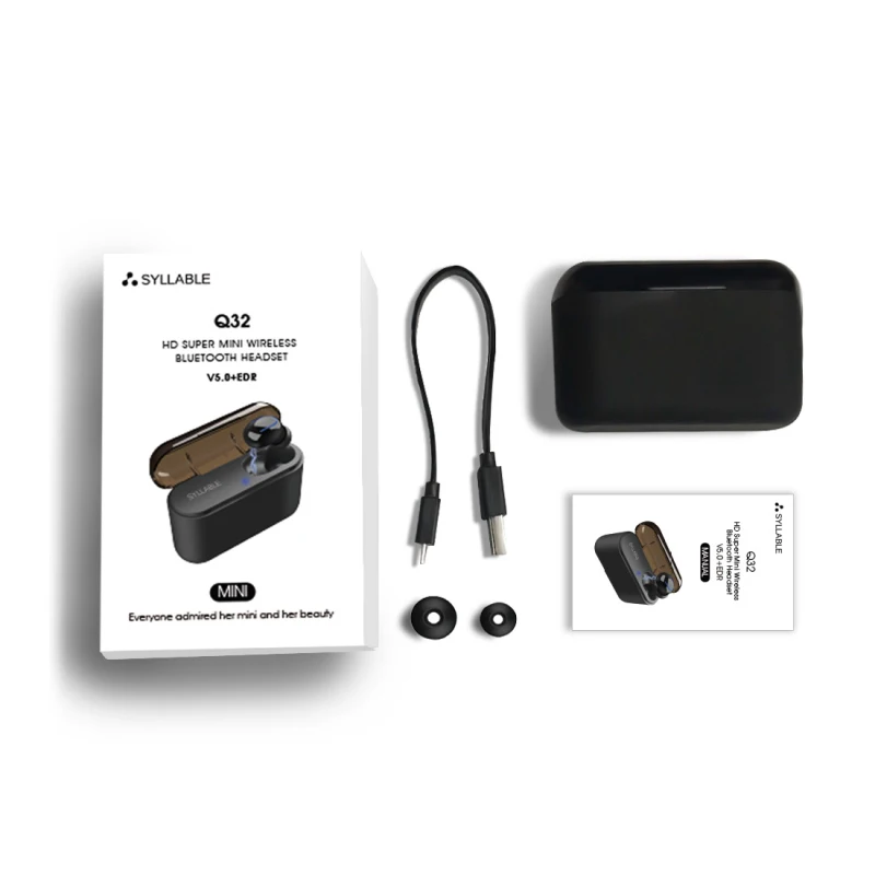 Беспроводные стереонаушники SYLLABLE Q32 Bluetooth V5.0 гарнитура для мобильных устройств