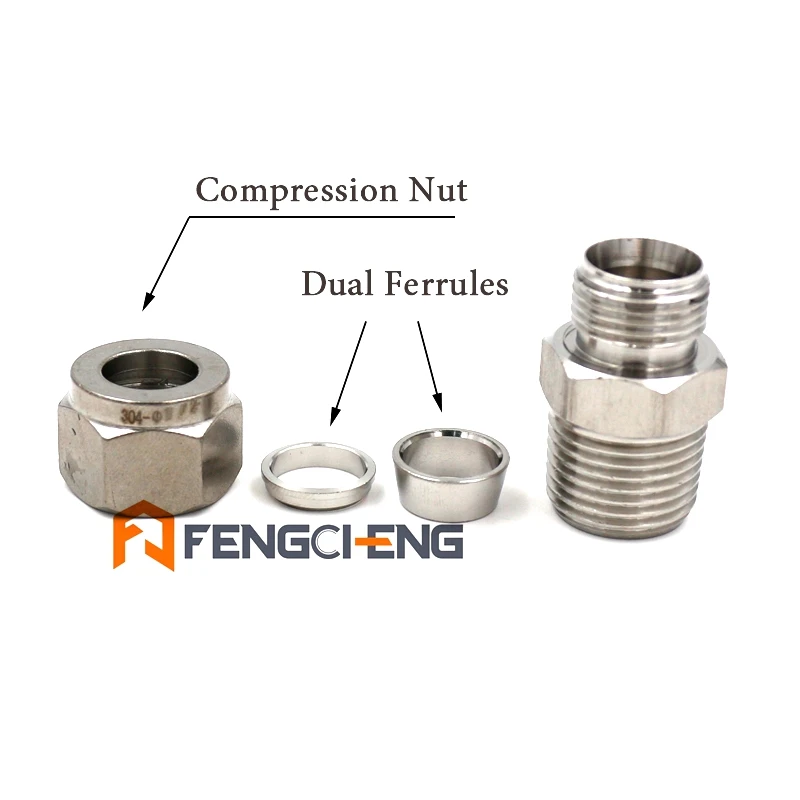 1/" КОМПРЕССИОННЫЙ x 1/2" Мужской NPT SUS304 трубный Компрессионный фитинг оптом и в розницу, оборудование для пивоварения
