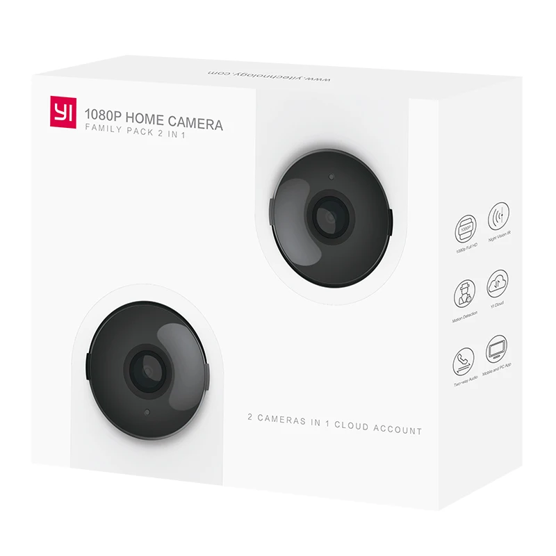YI 2pc 1080P Home Camera Wireless Indoor Security IP Camera with Night Version