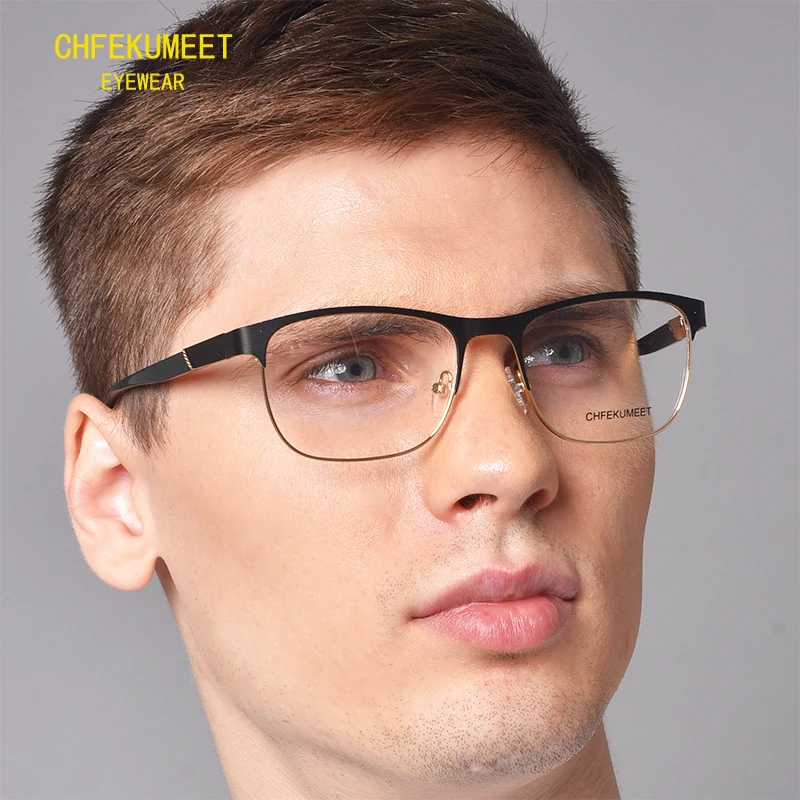 

CHFEKUMEET TR90 Glasses Frame Men Vintage Prescription Myopia Optical Frames Clear Lens Optical Spectacles oculos de grau gafas