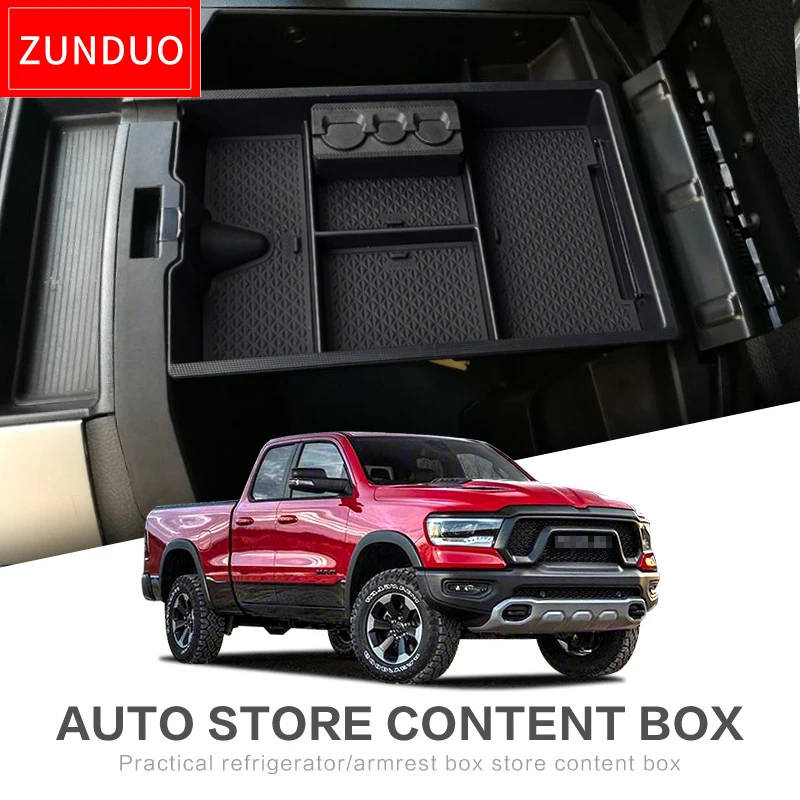 ZUNDUO подлокотник коробка для хранения Dodge ram 1500 2500 3500 2009- аксессуары для интерьера ABS+ PVC