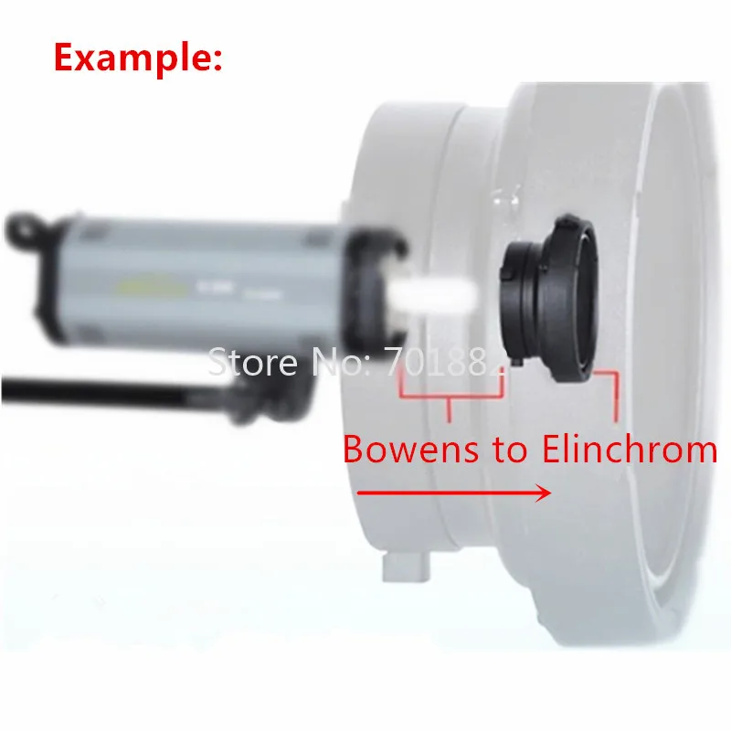 NiceFoto Interchangeable Mount Bayonet Adapter for Bowens Studio Flashes Strobe Monolight to Use Elinchrom Accessories SN-14 (6)