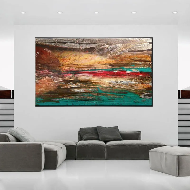 

Hand Painted High Quality Colorful Sky Professional Artist Abstract Oil Painting Canvas Wall Living Room Artwork Fine Art