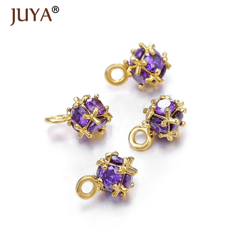 

DIY Jewelry Accessories Micro-inlaid Color Zircon Pendant Mini Charms For Bracelet Necklace Earrings Making Accessories