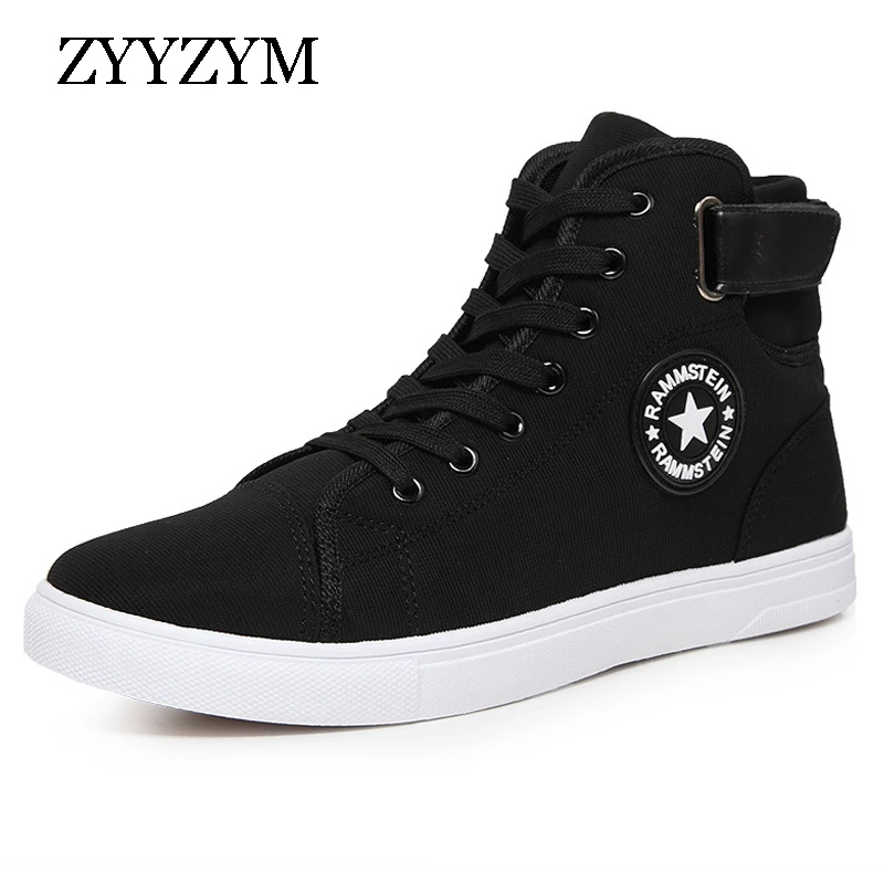 

ZYYZYM Men Casual Shoes Spring Autumn Lace-up High Style Fashion high top Sneakers Youth For Men Canvas Shoes Hot Sale