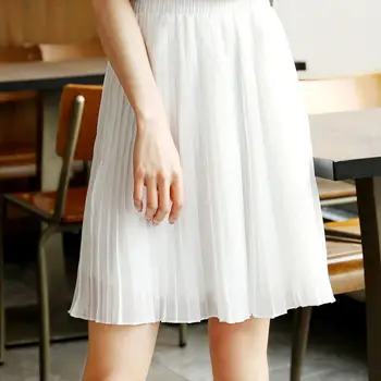 

Chiffon Skirt Women Fashion Summer Pleated Skirt Jupe Femme Elastic High Waist Short Mini Skirt Ladies Beach Skirts Faldas C5574