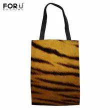 FORUDESIGNS/Модные леопардовые тканевые сумки для покупок, большая многоразовая эко-сумки, дизайнерские сумки для шоппинга, складные для женщин