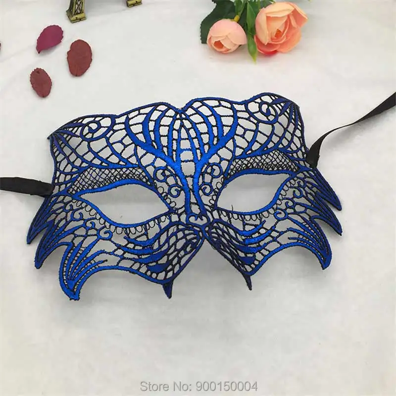 1pc Blue Sexy Lady Lace Mask Eye Mask For Masquerade Party Halloween Party Fancy Drop shipping  (34)